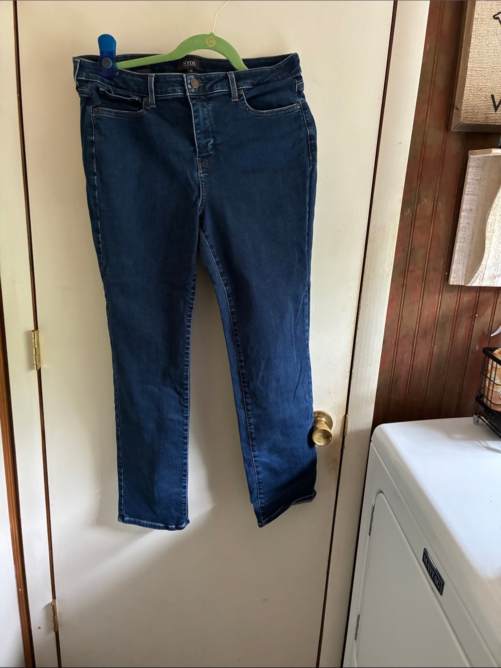 NYDJ Women's Straight Leg Jeans in Dark Blue